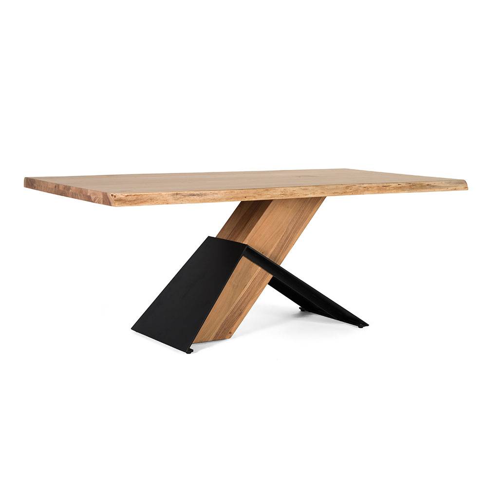 Design Esszimmertisch mit X-Säulenfuß - Aljana