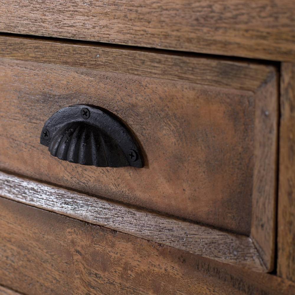 Sideboard Vitrine aus Mangobaum Massivholz - Jayma