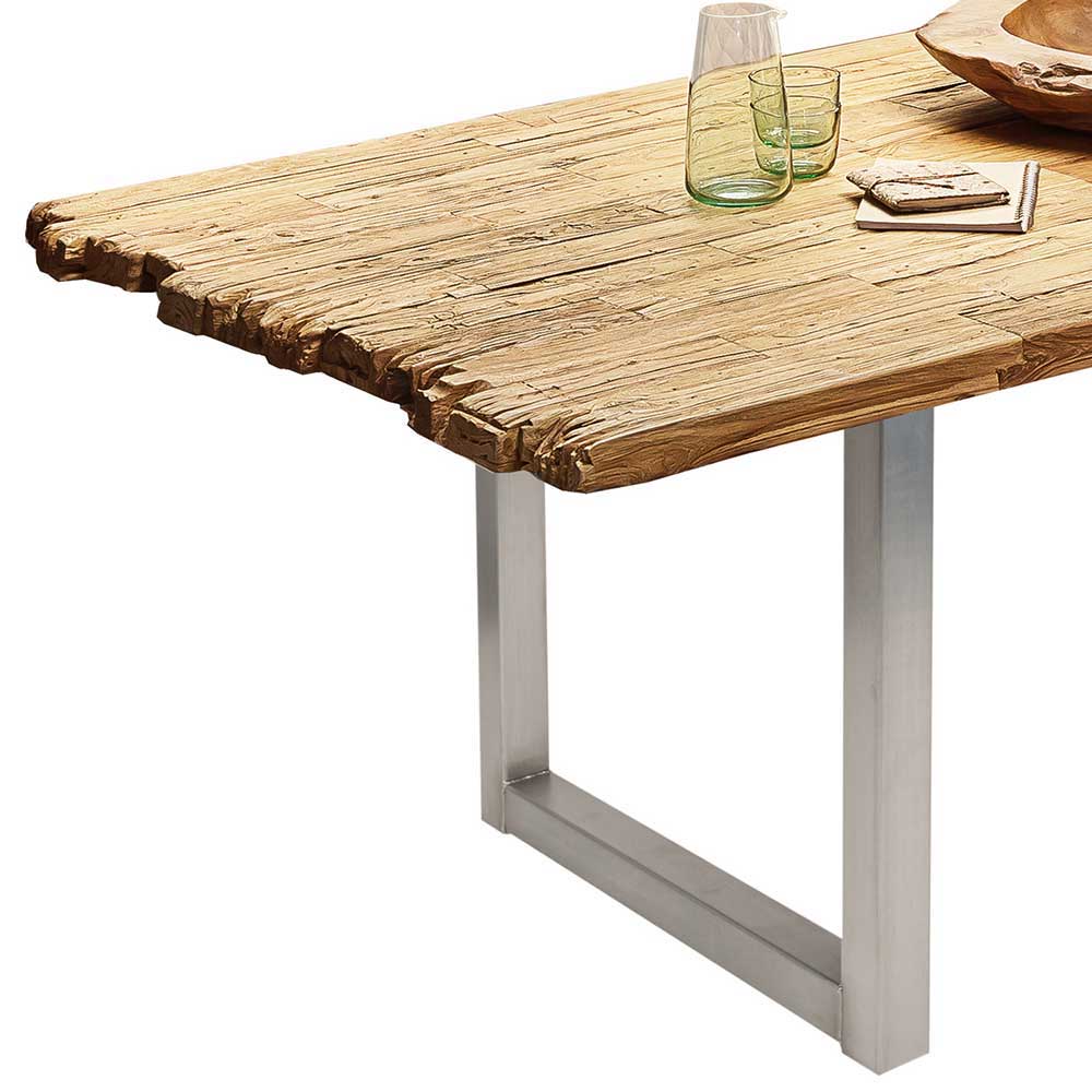 Rustikaler Tisch aus recyceltem Teak - Marissa