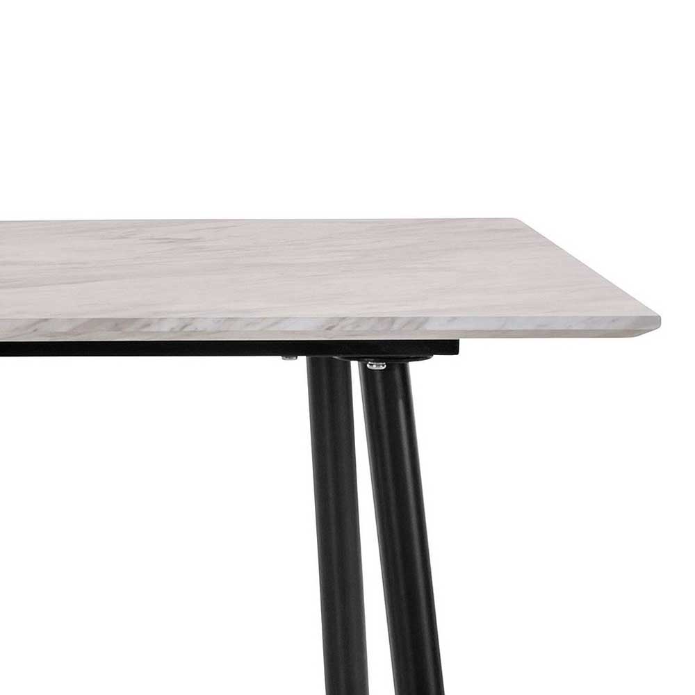 Tisch in Marmoroptik Weiß Grau - Riguna