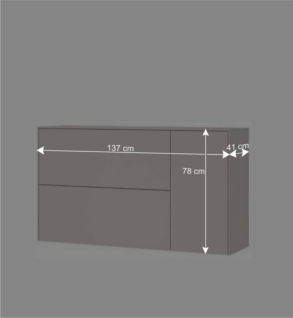 Garderobe und Schuhkommode Set - Larentina (zweiteilig)