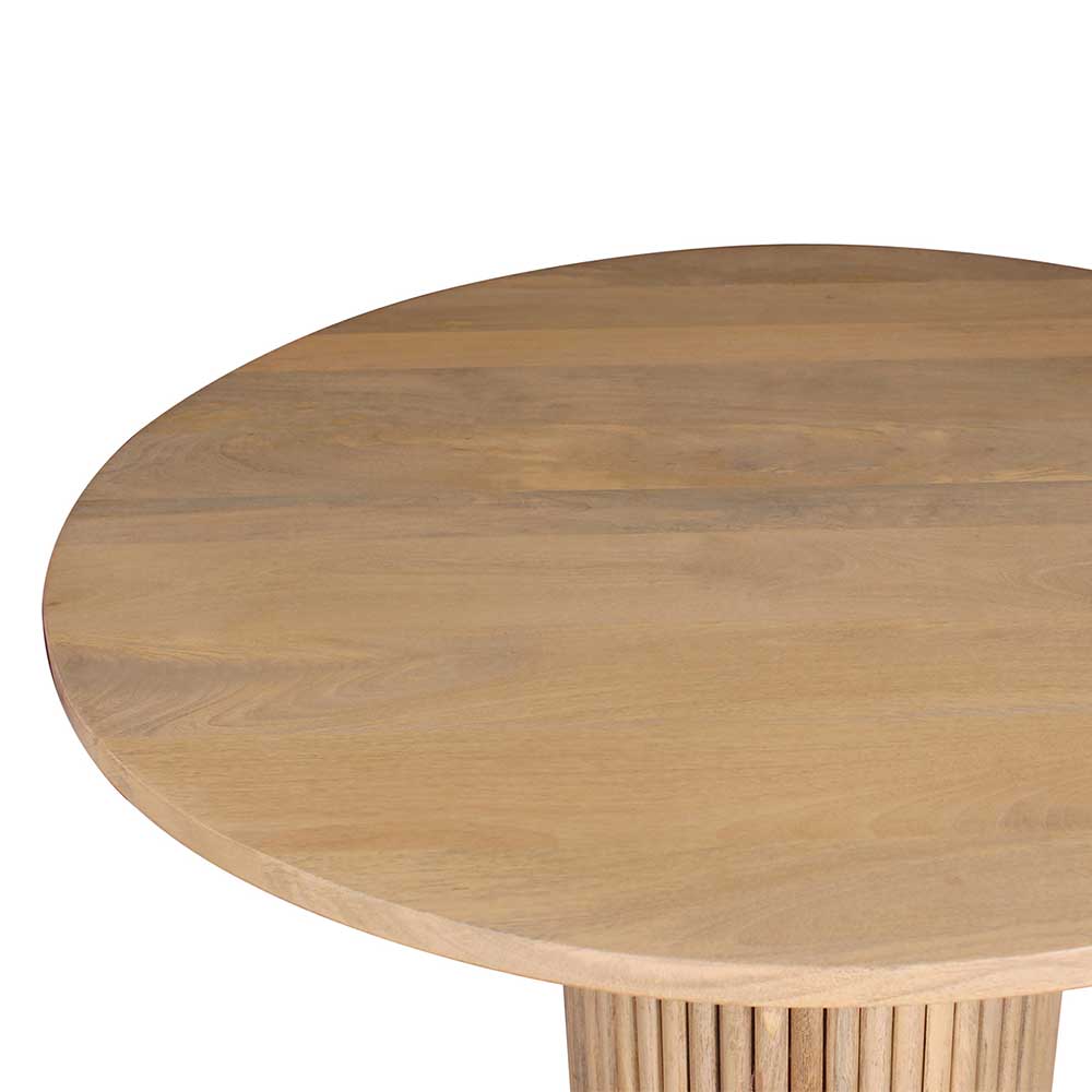 Runder Säulentisch aus Mangobaum Holz - Rosalia