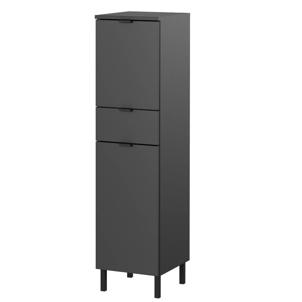 Bad Midischrank in Dunkelgrau - Gavette