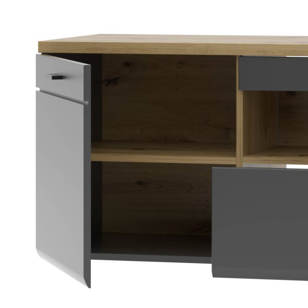 Design Wohnwand Kombi modern - Azar (achtteilig)