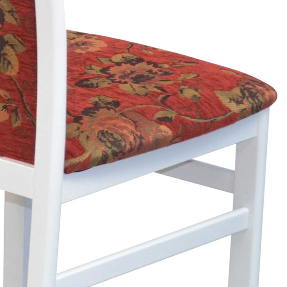 Stühle in Weiß und Rot - Tauranga (2er Set)