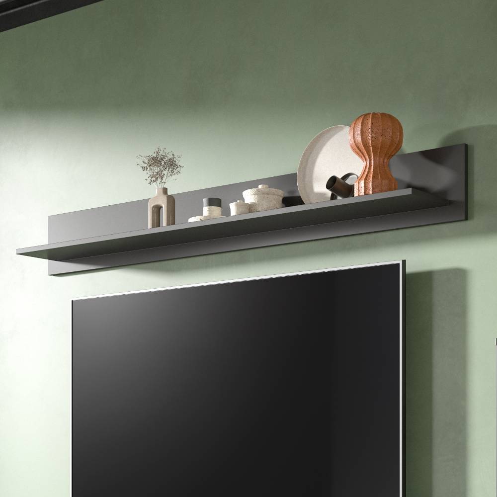 Wohnzimmer Möbel Set in Mattgrau - Adrionata (dreiteilig)