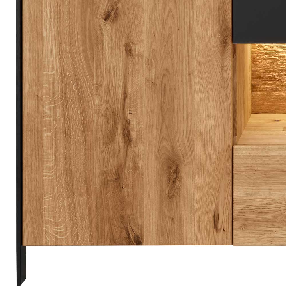 Massivholz Sideboard - modern mit LED Licht - Viligrana