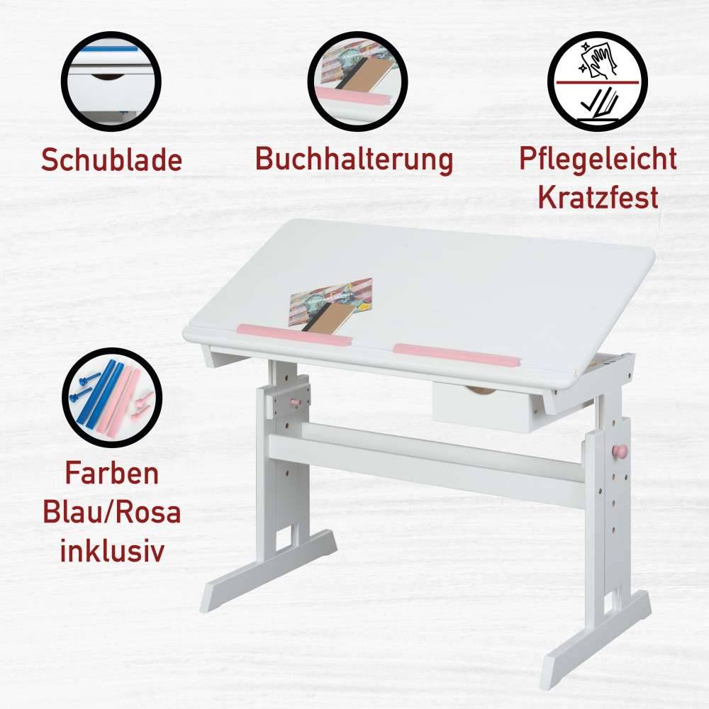 109x55 Schreibtisch für Kinder höhenverstellbar - Bulvaty