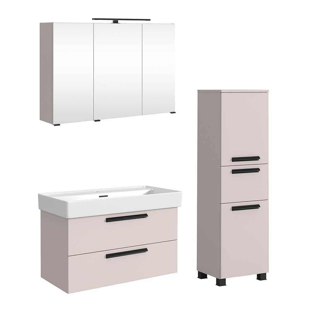 Waschplatz und Midischrank Set - Adendras (dreiteilig)