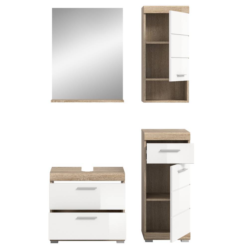 97 cm breiter Badblock Möbelset - Calbanyara (vierteilig)