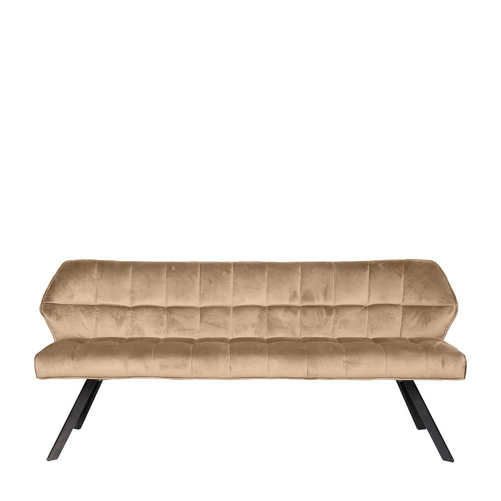 Modernes Esstisch Sofa in Beige Samt - Foxxy