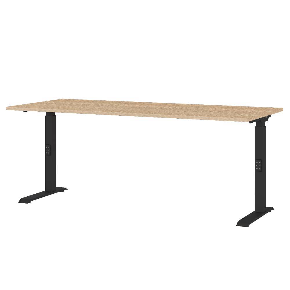 Höhenverstellbarer Officetisch in Eiche Optik - Mirzamo