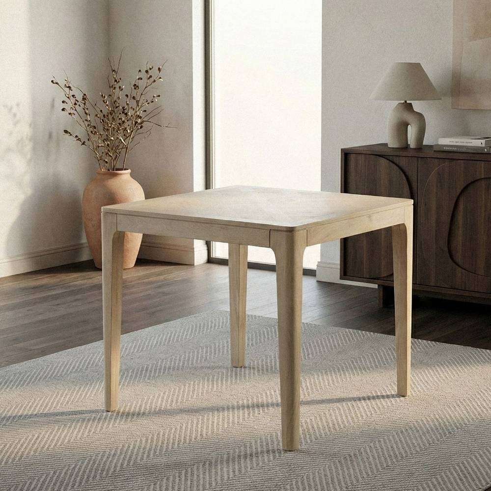 Quadratischer Holztisch in White Wash - Amsterdam