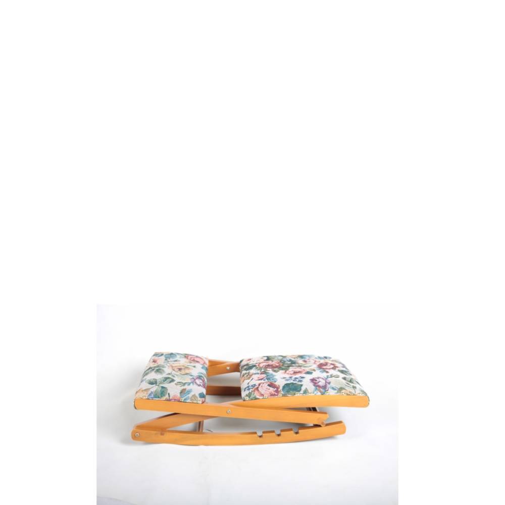 Fußhocker Fußschaukel mit Blumenmuster Stoff - Simpra