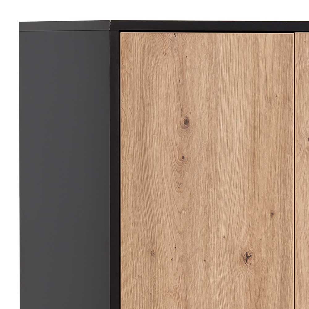 Aktenschrank in Wildeiche und Schwarz - Evasilica