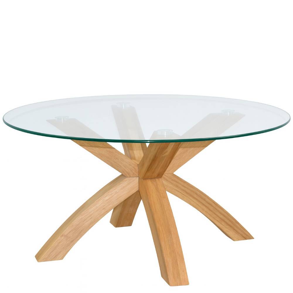 Wohnzimmer-Couchtisch mit Glasplatte - Aveiron