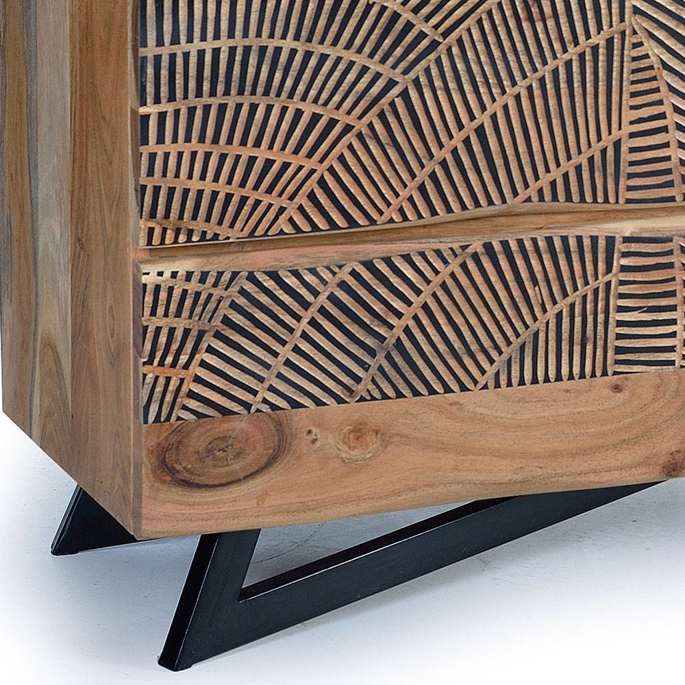 Design Schubladen-Kommode aus Akazie Massivholz - Merlan