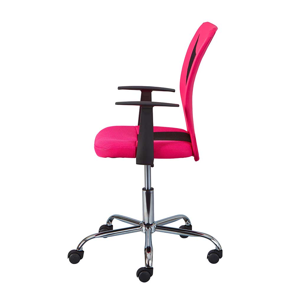 Bürodrehstuhl in Pink & Schwarz - Catama