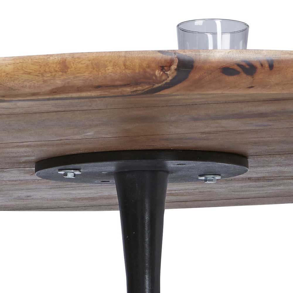 Runder Holztisch mit Trompetenfuß - Offia