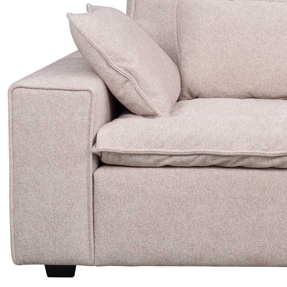 XL Dreisitzer Sofa in Beige Webstoff - Praia