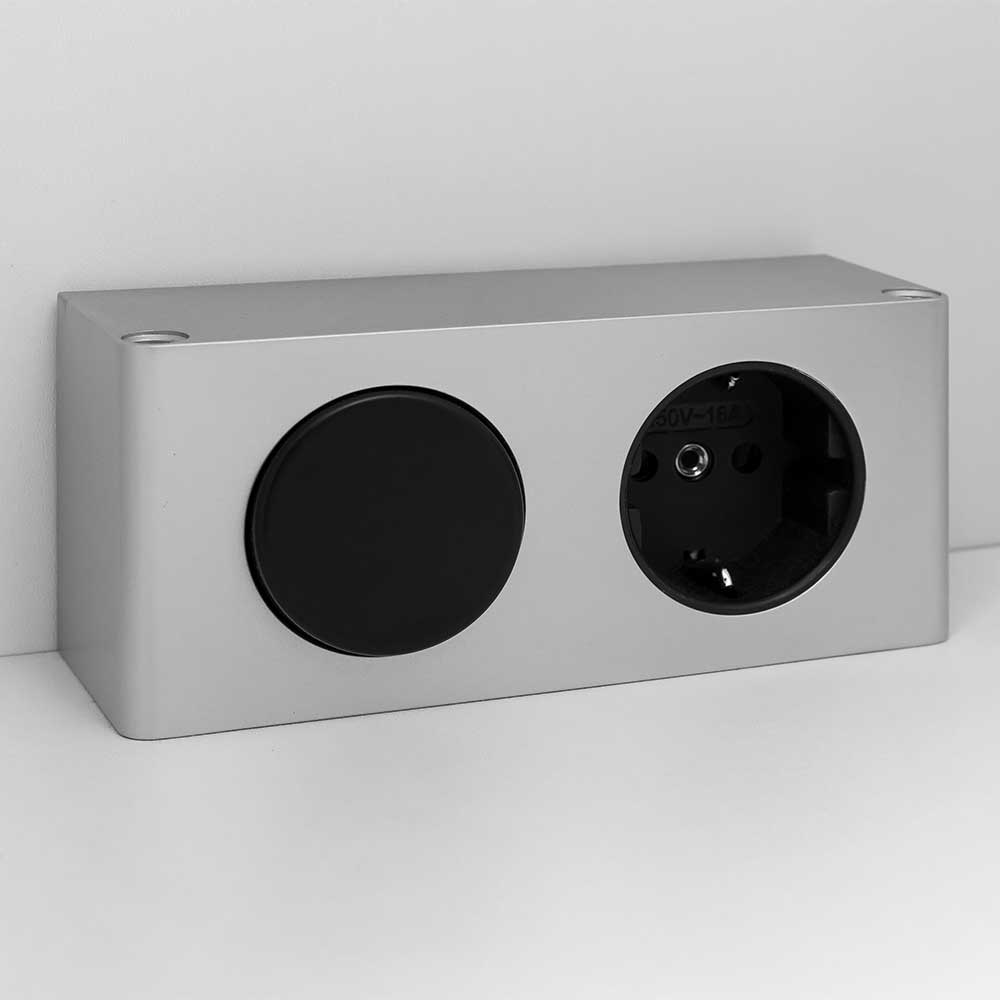 Design Waschtisch Set mit schwarzem Becken - Crystoga (zweiteilig)