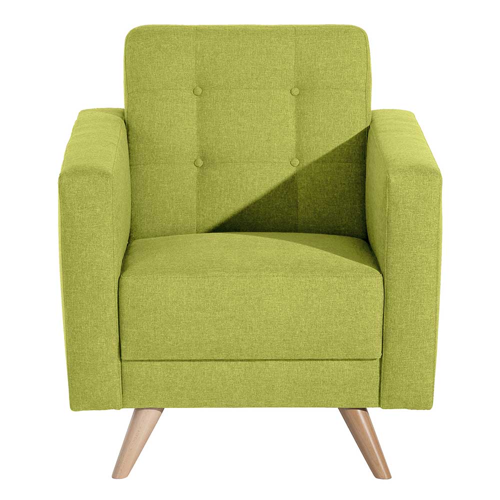 Wohnzimmer Sessel in Gelbgrün - Velentiano