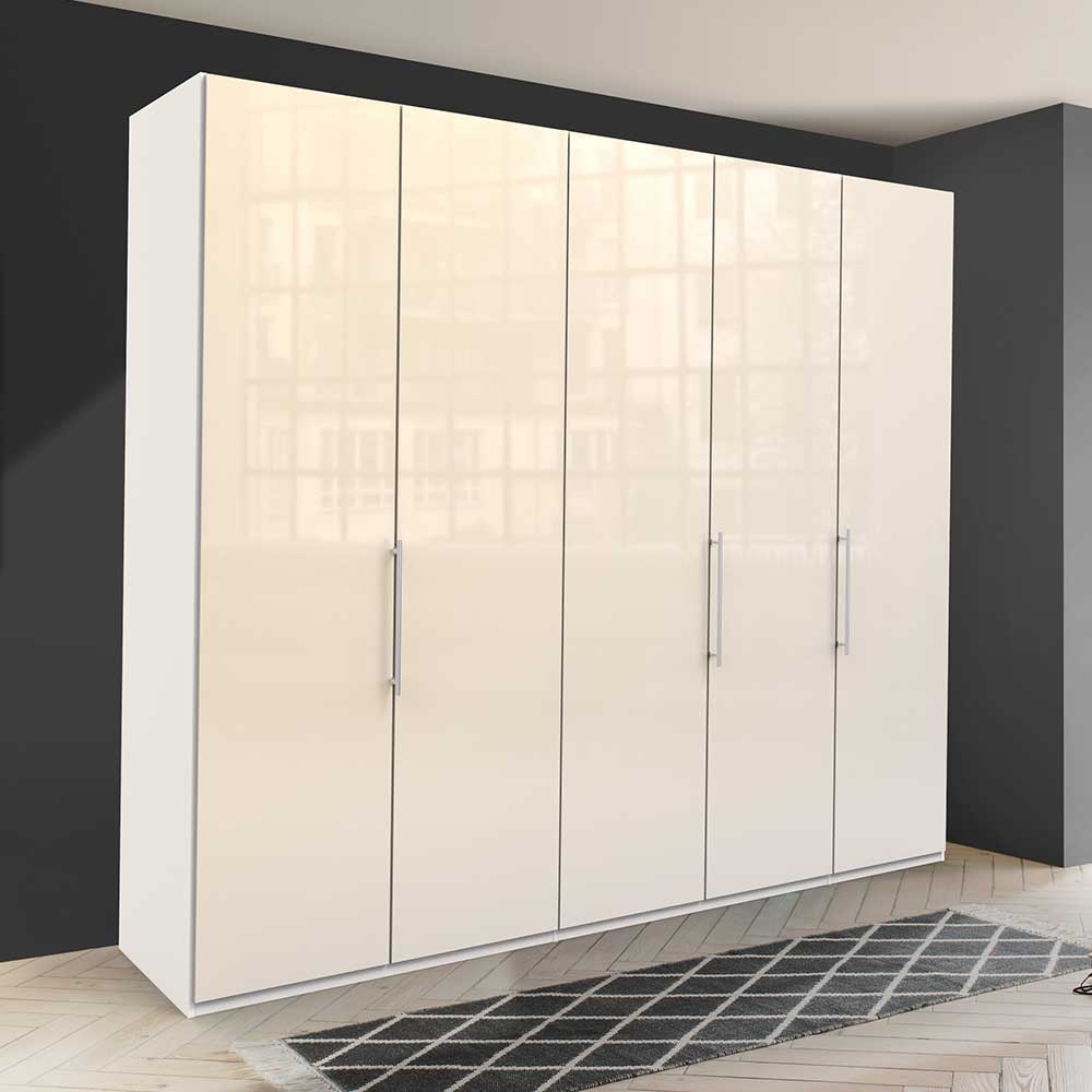 Breiter Schlafzimmerschrank in Cremefarben - Zidarie