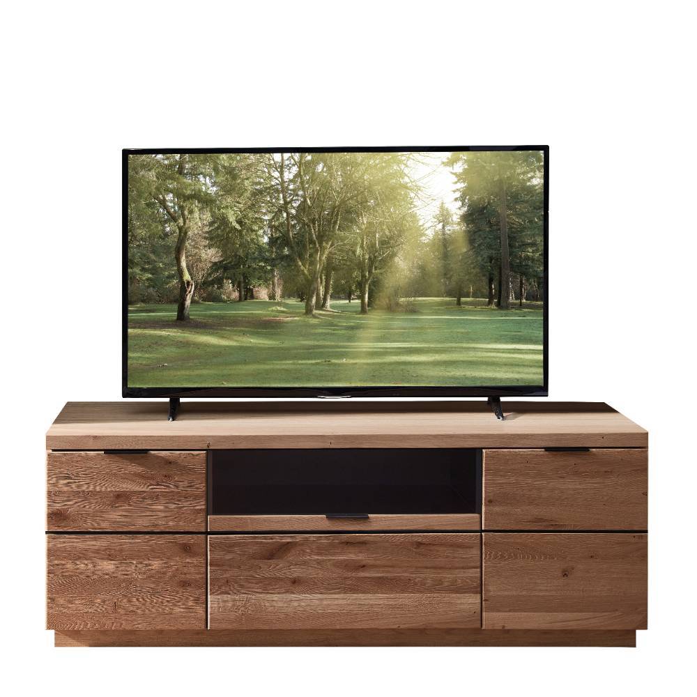 Teilmassives TV Board in Wildeiche Bianco - Dritos
