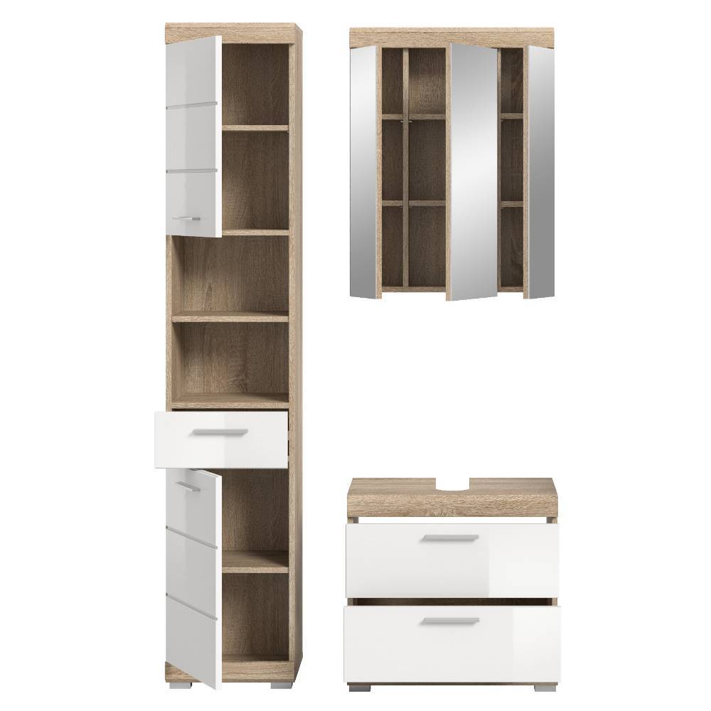 Badmöbel Set 97 cm breit - Calbanyara (dreiteilig)