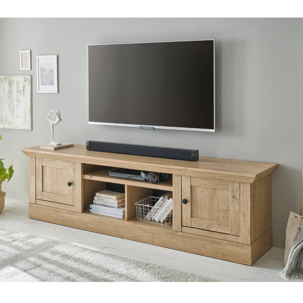 Landhaus-TV-Anbauwand Set - Hengas (dreiteilig)