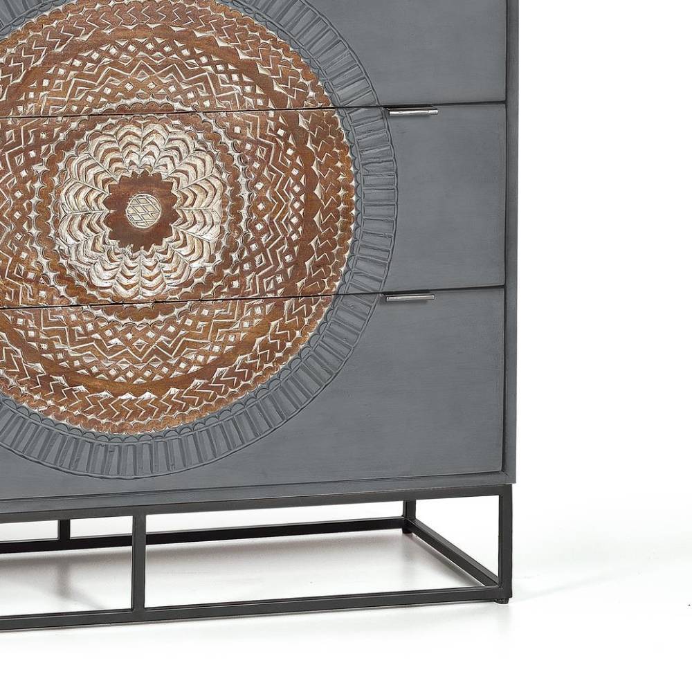 Design Kommode mit Mandala Motiv - Mesusco