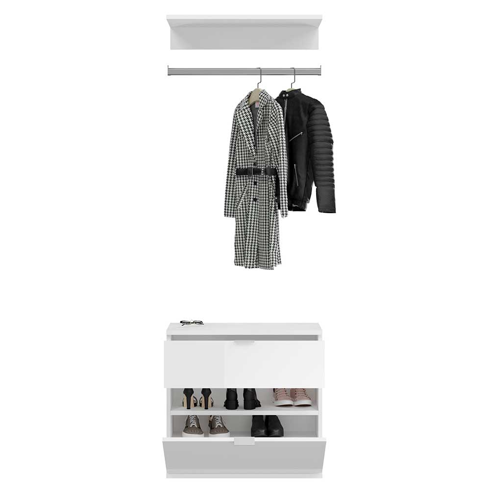 Garderoben Block mit Stange 152 cm breit - Ejulia (dreiteilig)