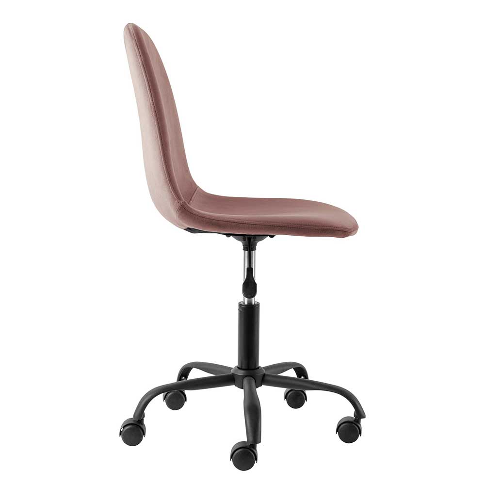 Büro Schalenstuhl in Rosa Samt - Hypening
