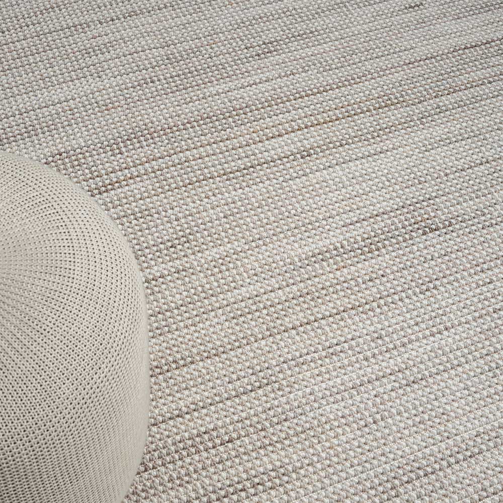 Teppich mit Fransen in Weiß und Hellgrau - Vergil