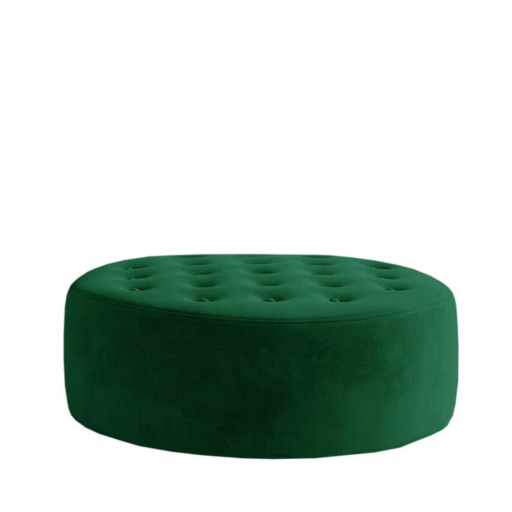 Grüner Beistellhocker in runder Form - Jamiesa