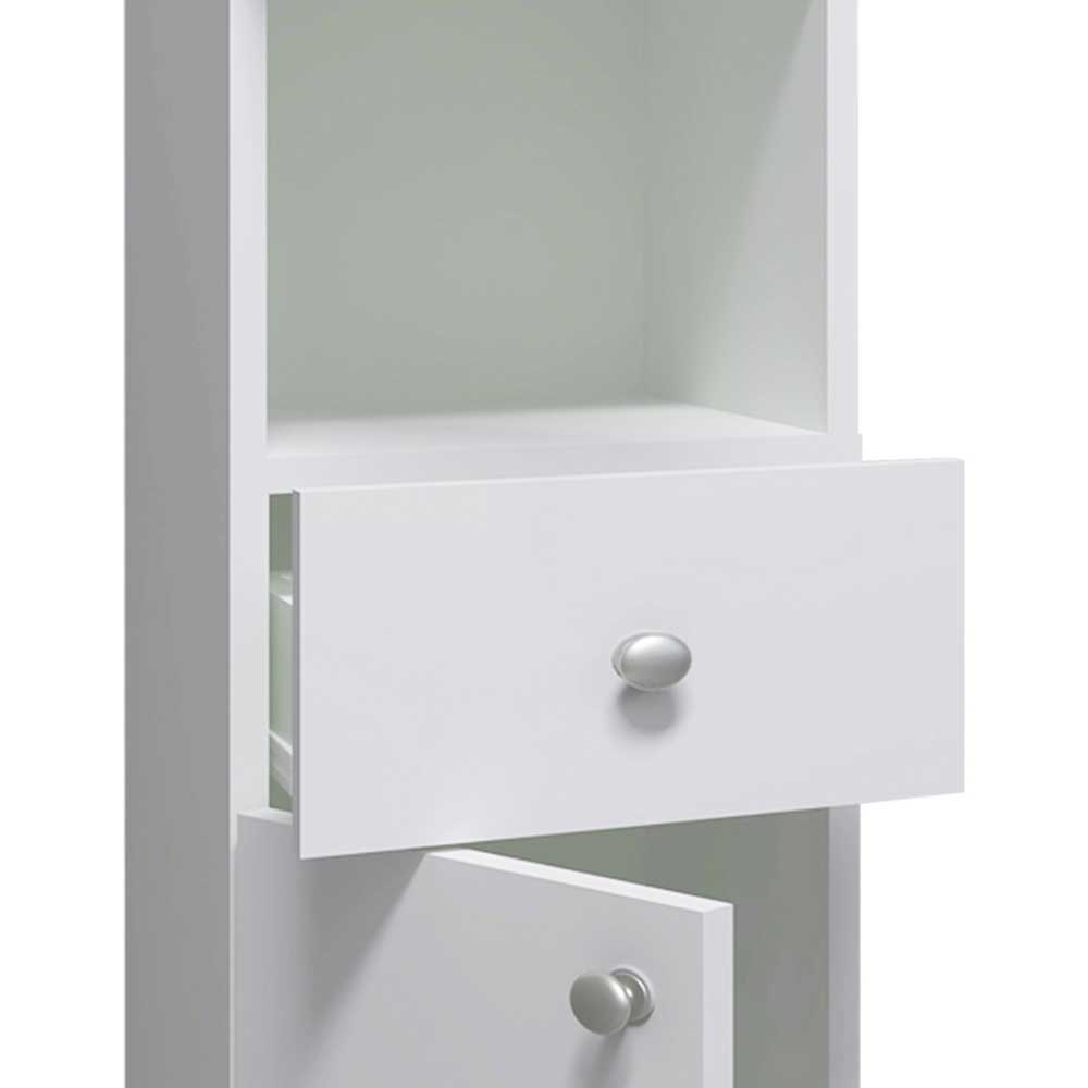 Weißer Badezimmer Hochschrank 30x185x31 cm - Huanga