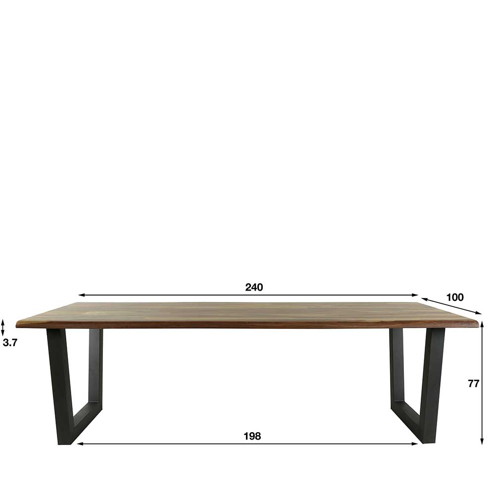 Esszimmer Tisch aus Nussbaum mit Baumkante - Gerrit