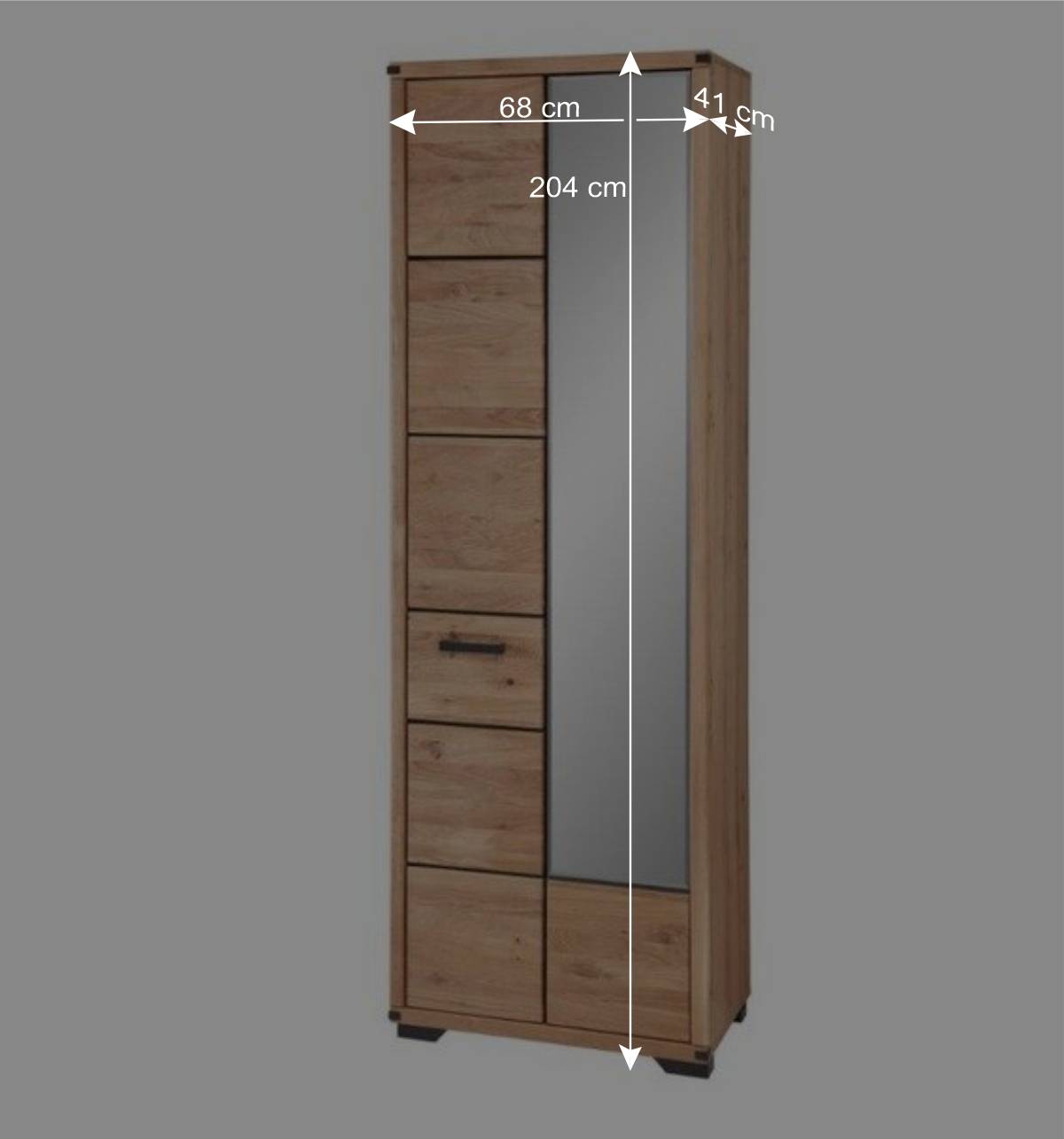 Dielenschrank in Wildeiche teilmassiv - Maineka