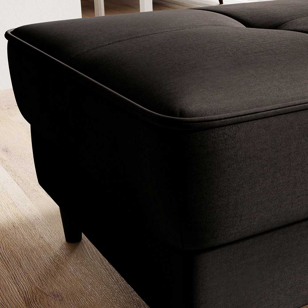 Couchhocker mit Stauraum in Dunkelbraun - Drosalina
