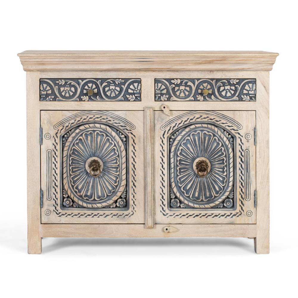 Boho Türen-Kommode aus Mangoholz - Kourtneya