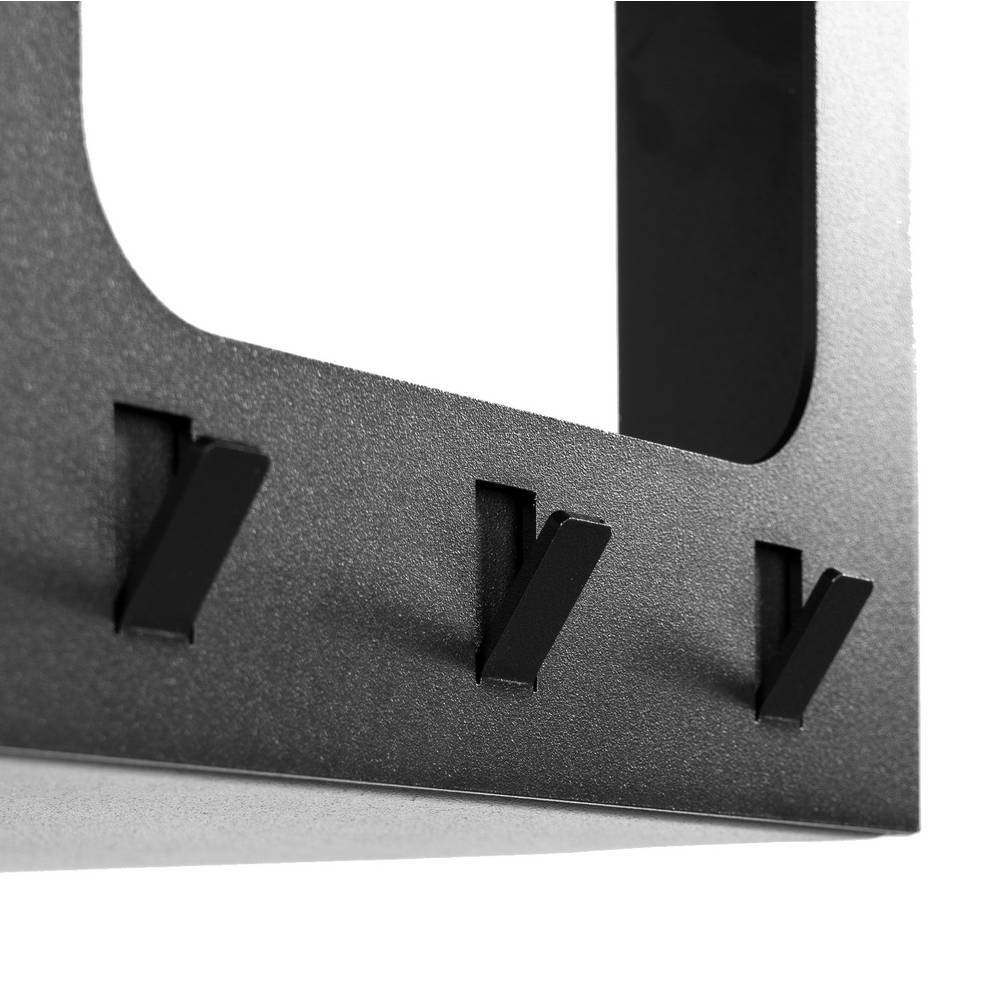 Integrierte schwarze Garderobenhaken für Schlüssel und kleine Accessoires an der Wand – Emly
