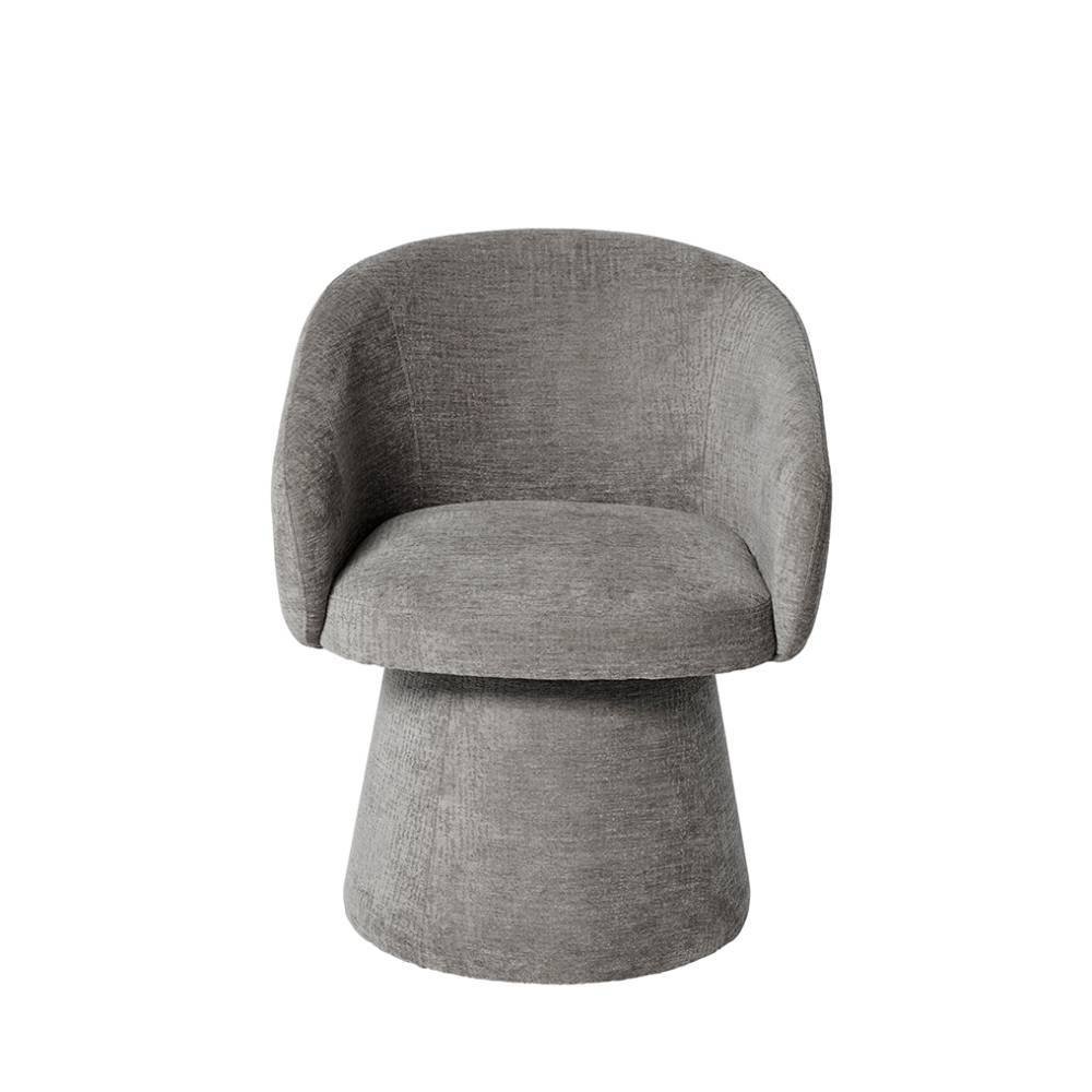 Drehbarer Loungesessel in Grau Boucle - Yanitas