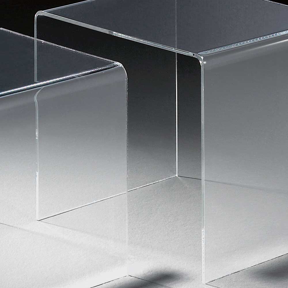Transparente Tische aus Acryl - Menkroa (zweiteilig)