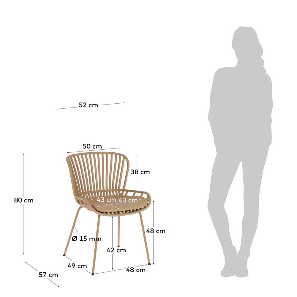 Esszimmer Designstühle in Beige - Libonato (4er Set)