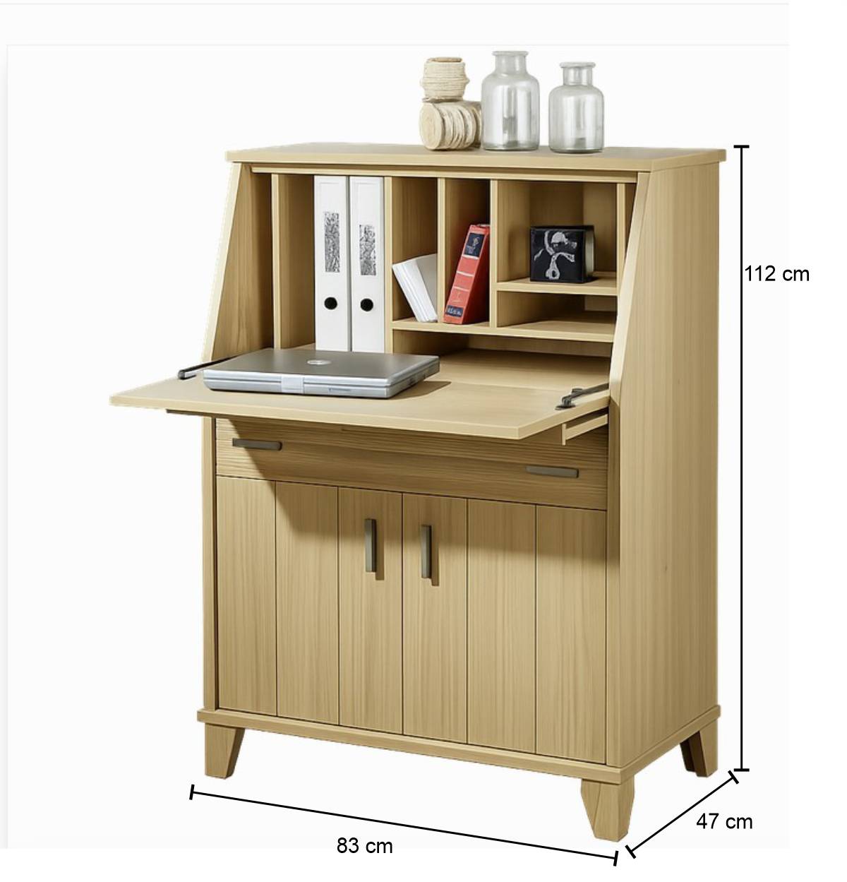 Eichefarbener Sekretär 83x112x47 cm - Chancy