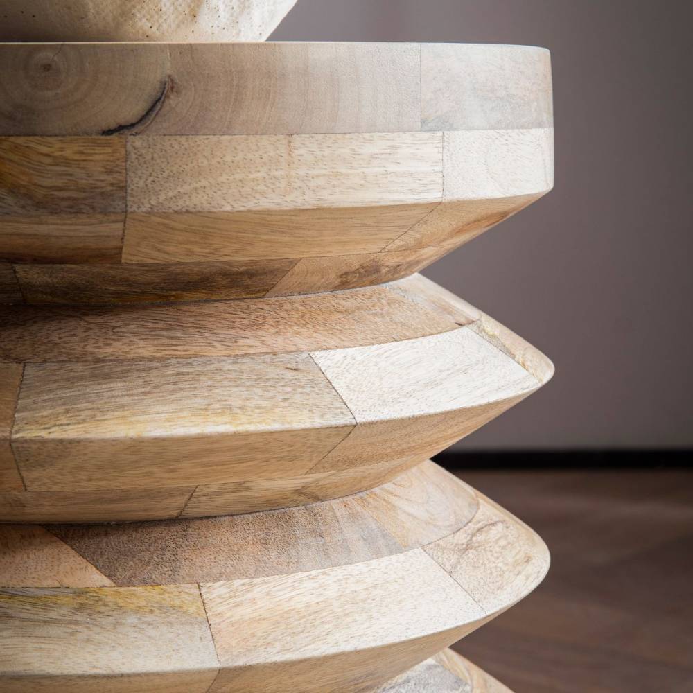 Design-Beistelltisch aus Mangobaum Massivholz - Garganon
