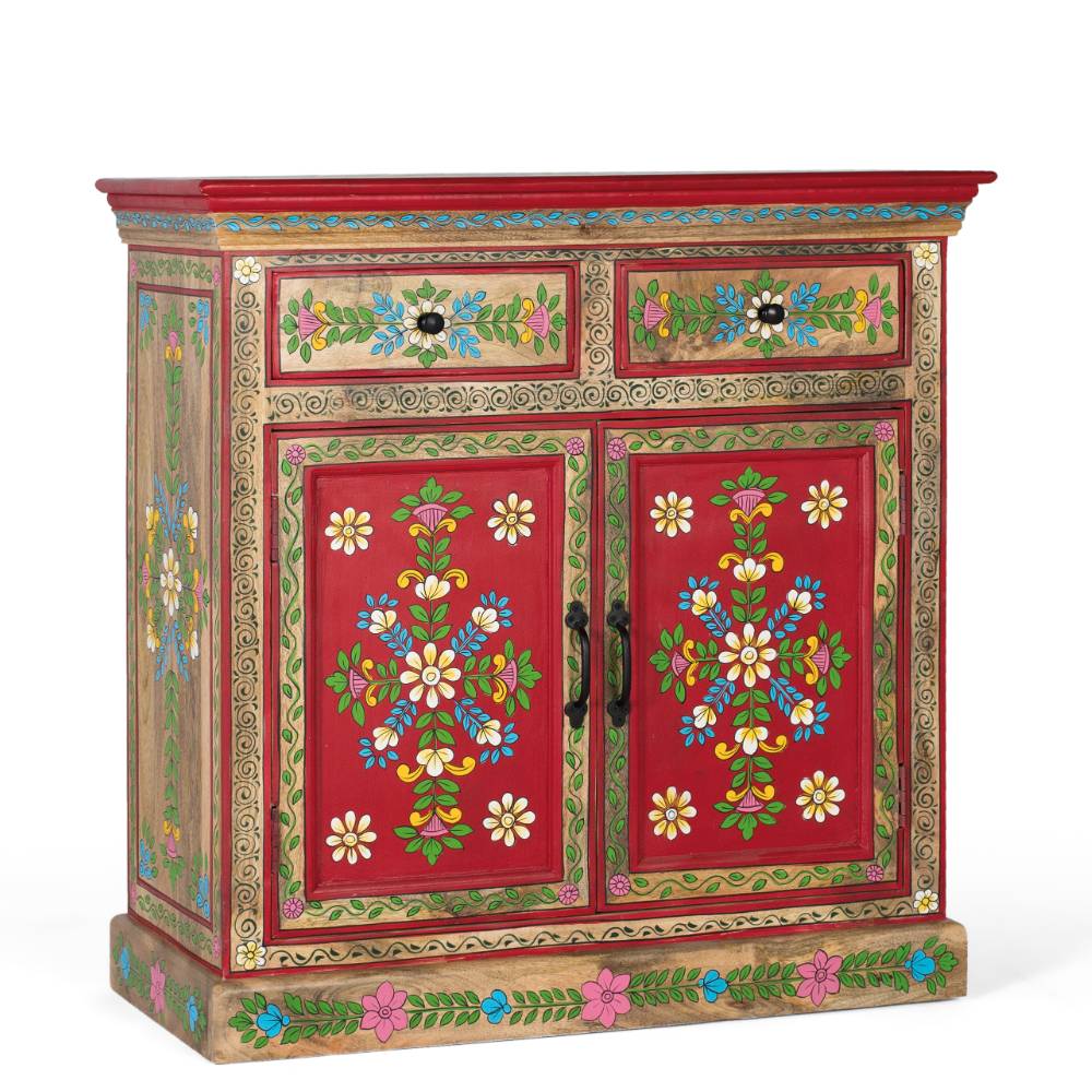 Kommode mit folkloristischen Blumen Motiven - Gionala