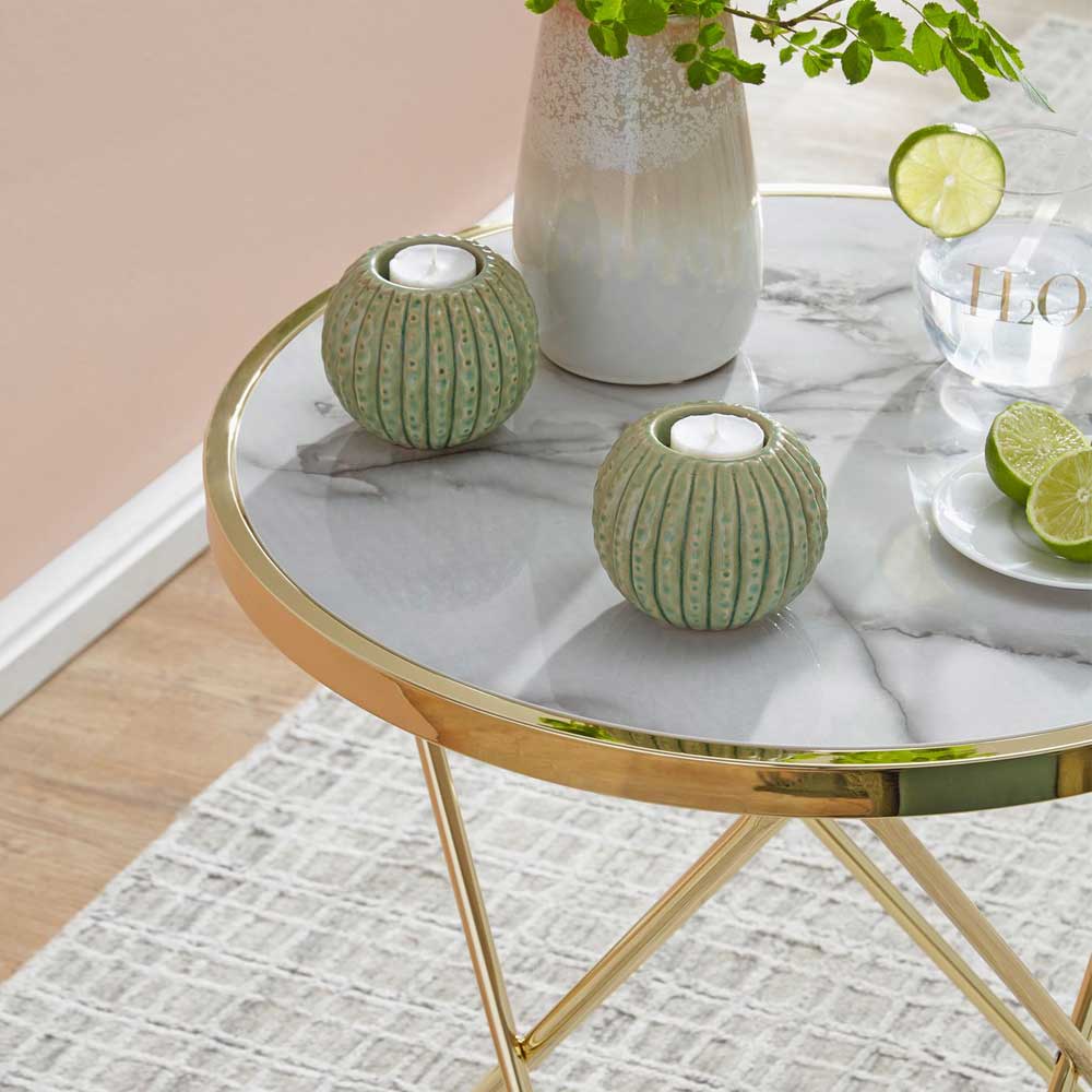 55x57x55 Wohnzimmer Tisch im Marmor Design - Longos