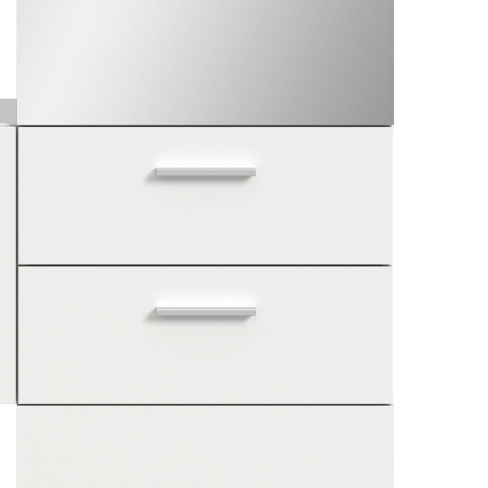 Garderobe und Hängeschrank in Weiß - Jarne (zweiteilig)