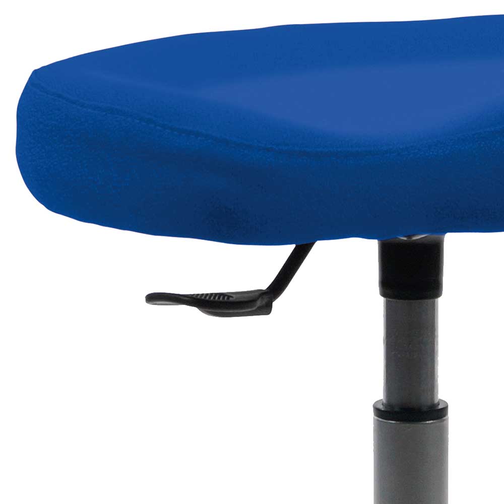 Schreibtisch Hocker in Blau Stoff - Morsina